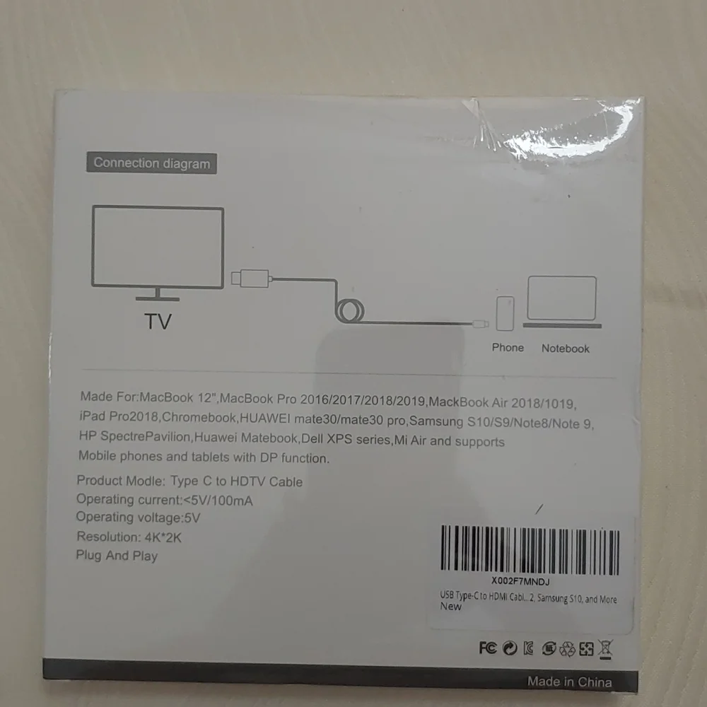 Type C HDTV Cable USB - C for MacBook, Samsung